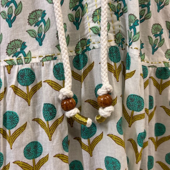 Chelsea & Theodore Split-Neck Tiered Midi Dress sz2X - Picture 10 of 14